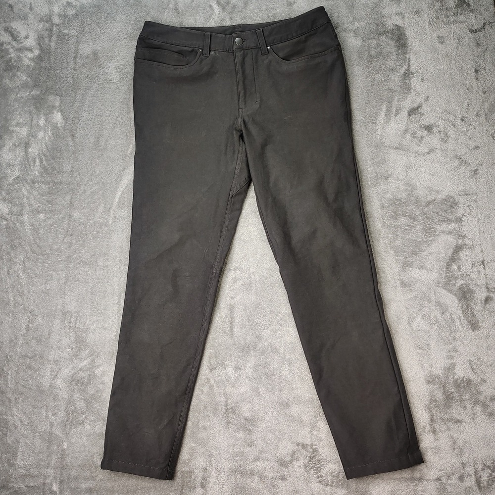 Lululemon ABC Pants Mens 31x29 Gray Slim Fit Utilitech Preppy‎ Stretch Denim